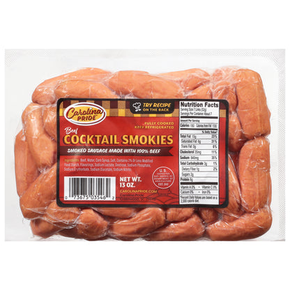 Carolina Pride Beef Cocktail Smokies 13 oz