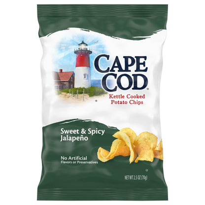 Cape Cod Kettle Cooked Sweet and Spicy Jalapeno Potato Chips 2.5 oz
