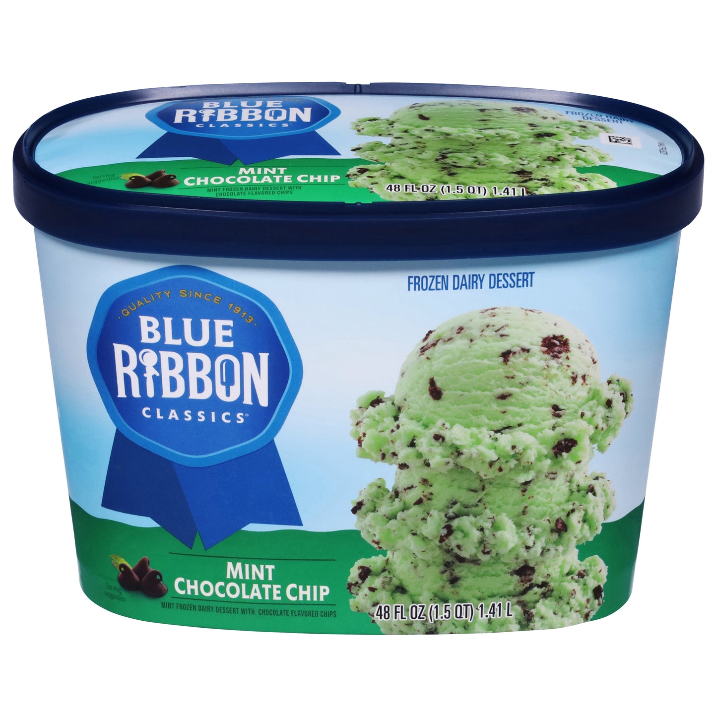 Blue Ribbon Classics Mint Chocolate Chip Frozen Dairy Dessert 48 fl oz