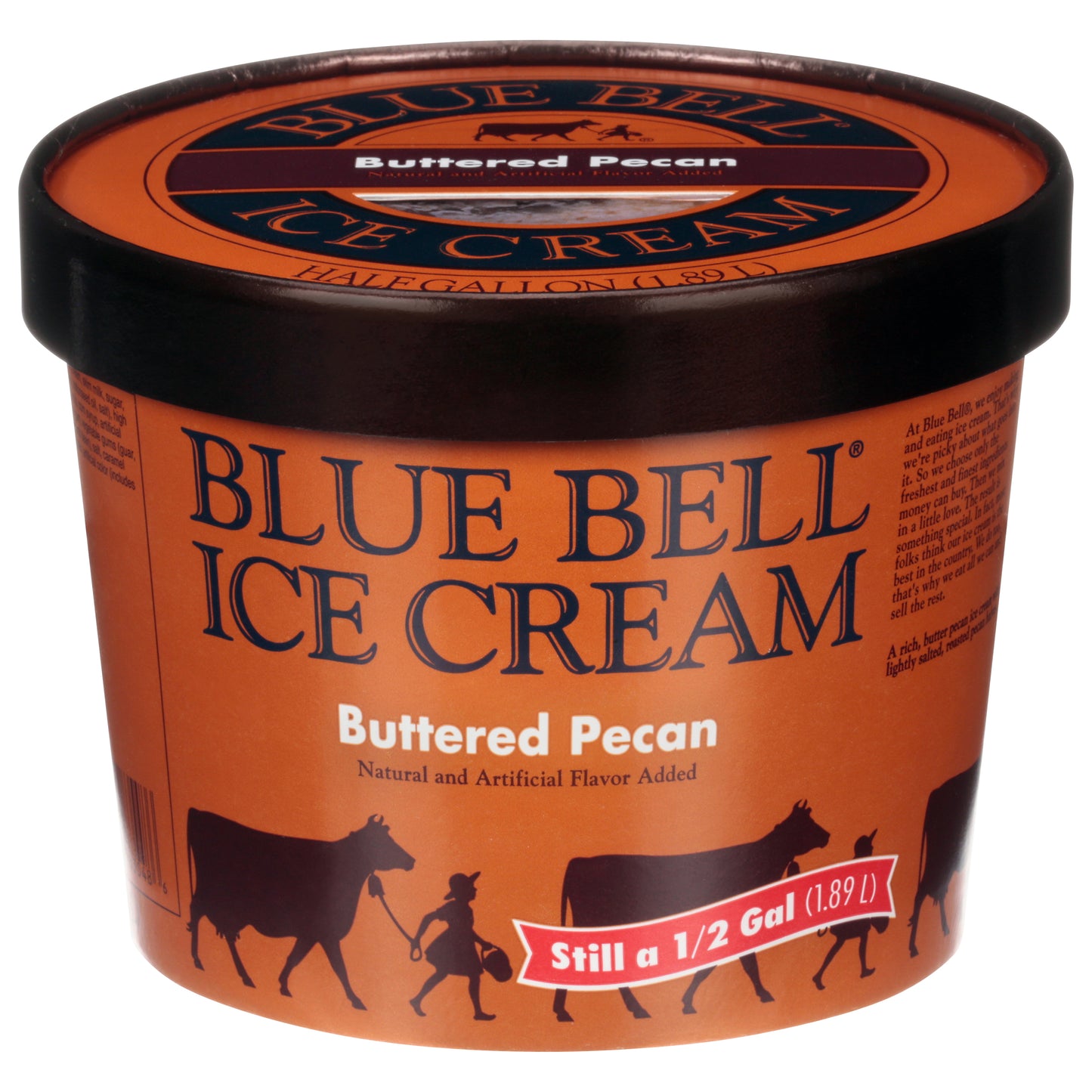 Blue Bell Buttered Pecan Ice Cream 0.5 gal