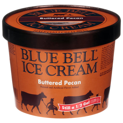 Blue Bell Buttered Pecan Ice Cream 0.5 gal