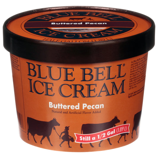 Blue Bell Buttered Pecan Ice Cream 0.5 gal