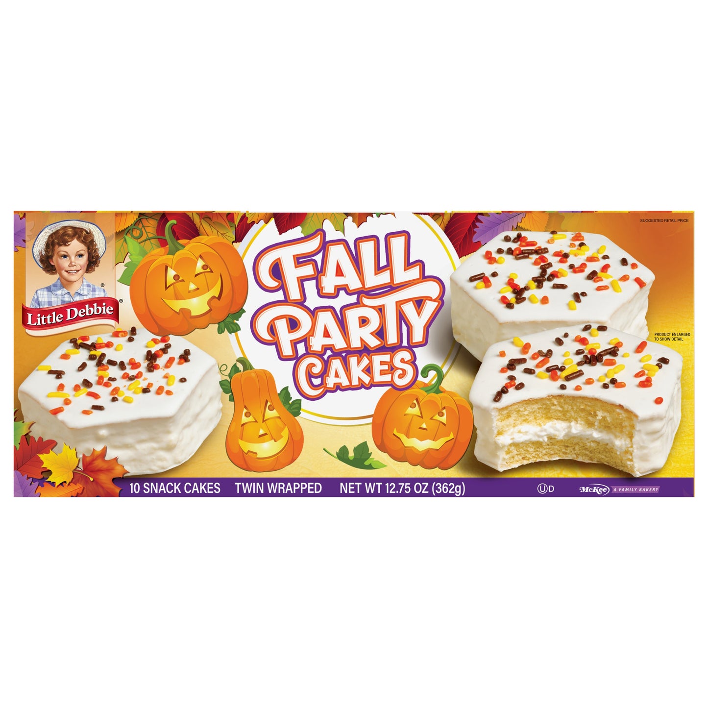 Snack Cakes, Little Debbie Family Pack Fall Party Cakes (vanilla)