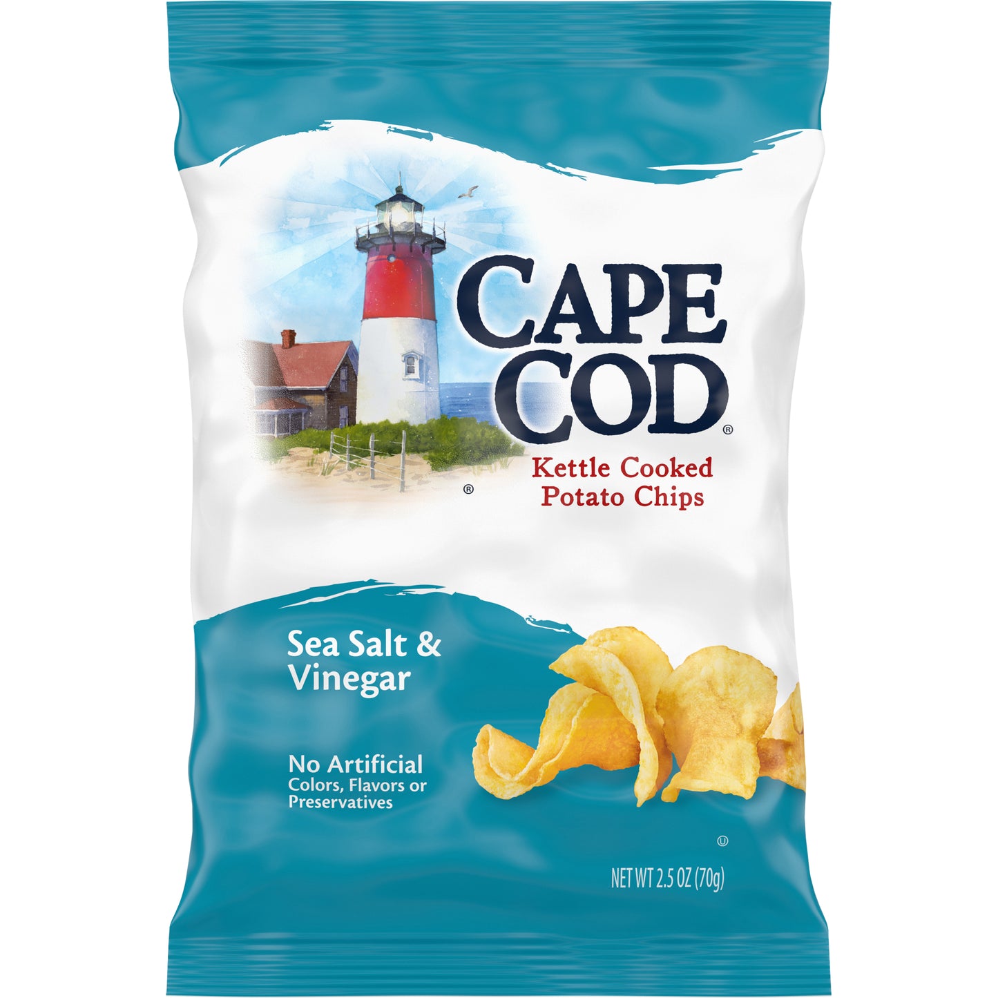 Cape Cod® Sea Salt & Vinegar Chips, 2.5 Oz Bag