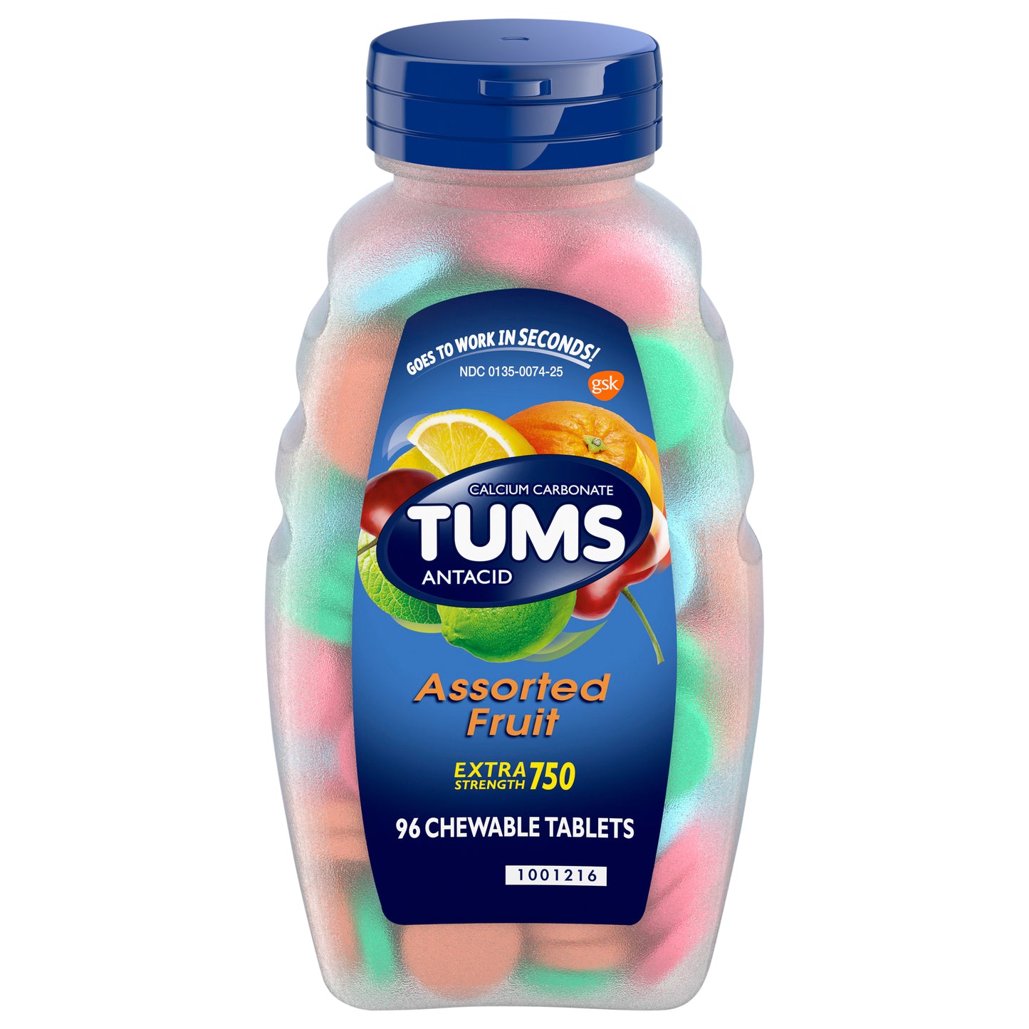 TUMS Chewable Antacid Tablets for Extra Strength Heartburn Relief
