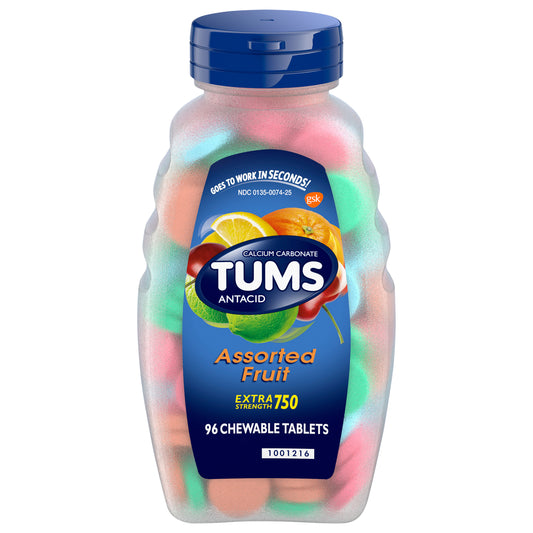 TUMS Chewable Antacid Tablets for Extra Strength Heartburn Relief