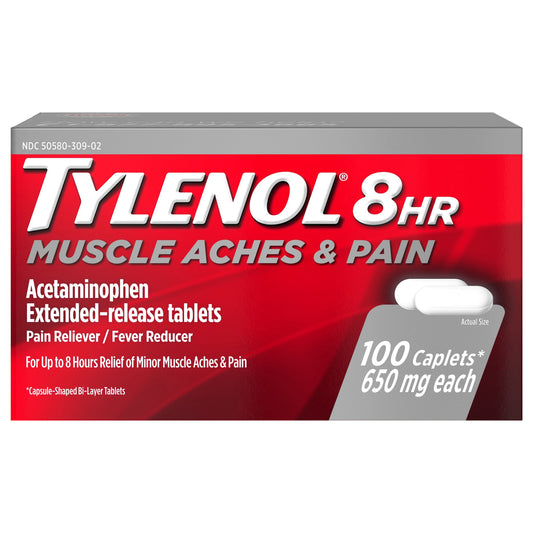 Tylenol 8 HR Muscle Aches & Pain, 100 Count