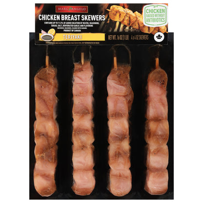 Marcangelo Teriyaki Chicken Breast Skewers 4 - 4 oz Skewers