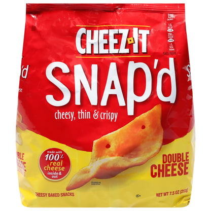 Cheez-It Snap'd Snap'd Double Cheese Cheesy Baked Snacks 7.5 oz