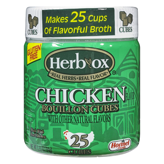 Herb Ox Chicken Flavor Bouillon Cubes 25 ea