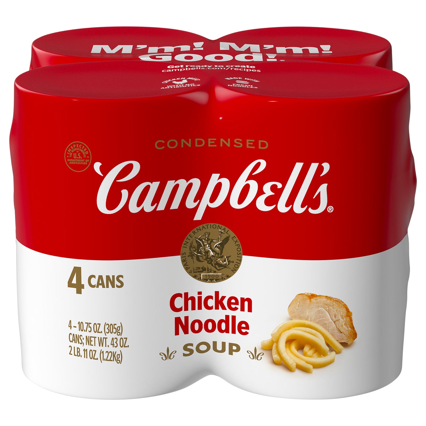 Campbell's Chicken Noodle Condensed Soup 4 - 10.75 oz Cans