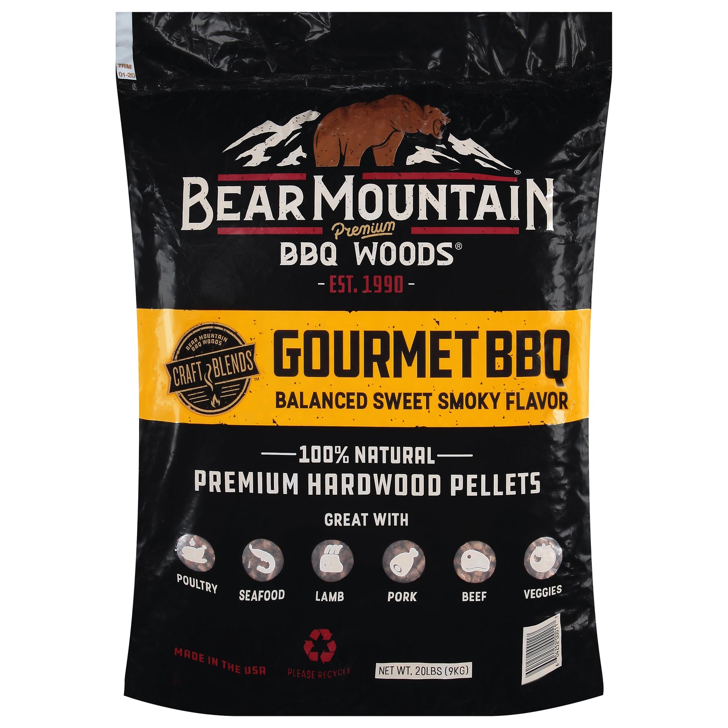 Bear Mountain BBQ Woods Beer Woods Premium Gourmet BBQ Hardwood Pellets 20 lb