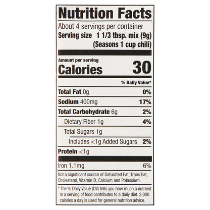 McCormick Chili Seasoning Mix - Mild, 1.25 oz