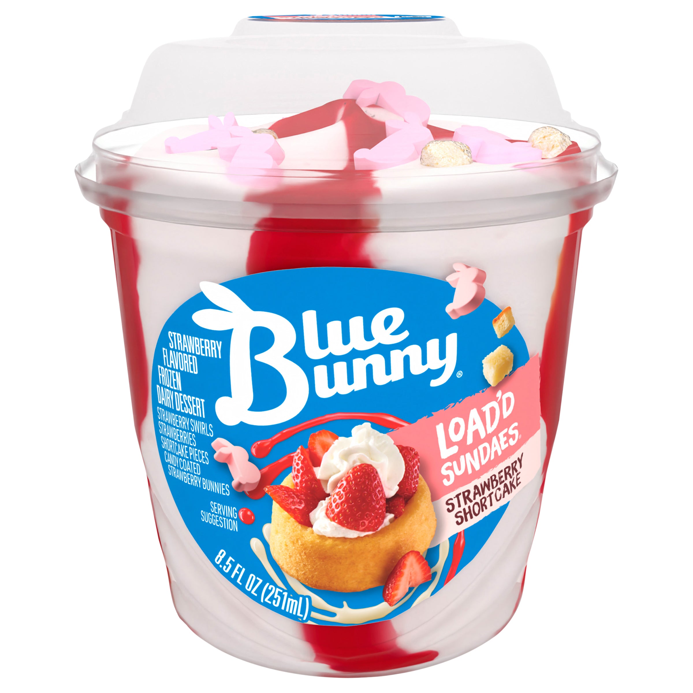 Blue Bunny Load'd Sundaes Strawberry Shortcake, Frozen