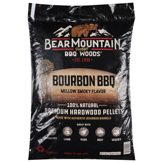 Bear Mountain BBQ Woods Premium Bourbon BBQ Hardwood Pellets 20 lb