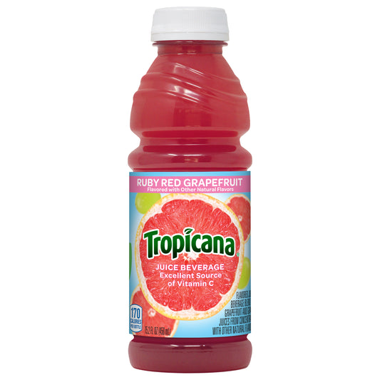 Tropicana Ruby Red Grapefruit Juice, 15.2 Fl Oz Bottle