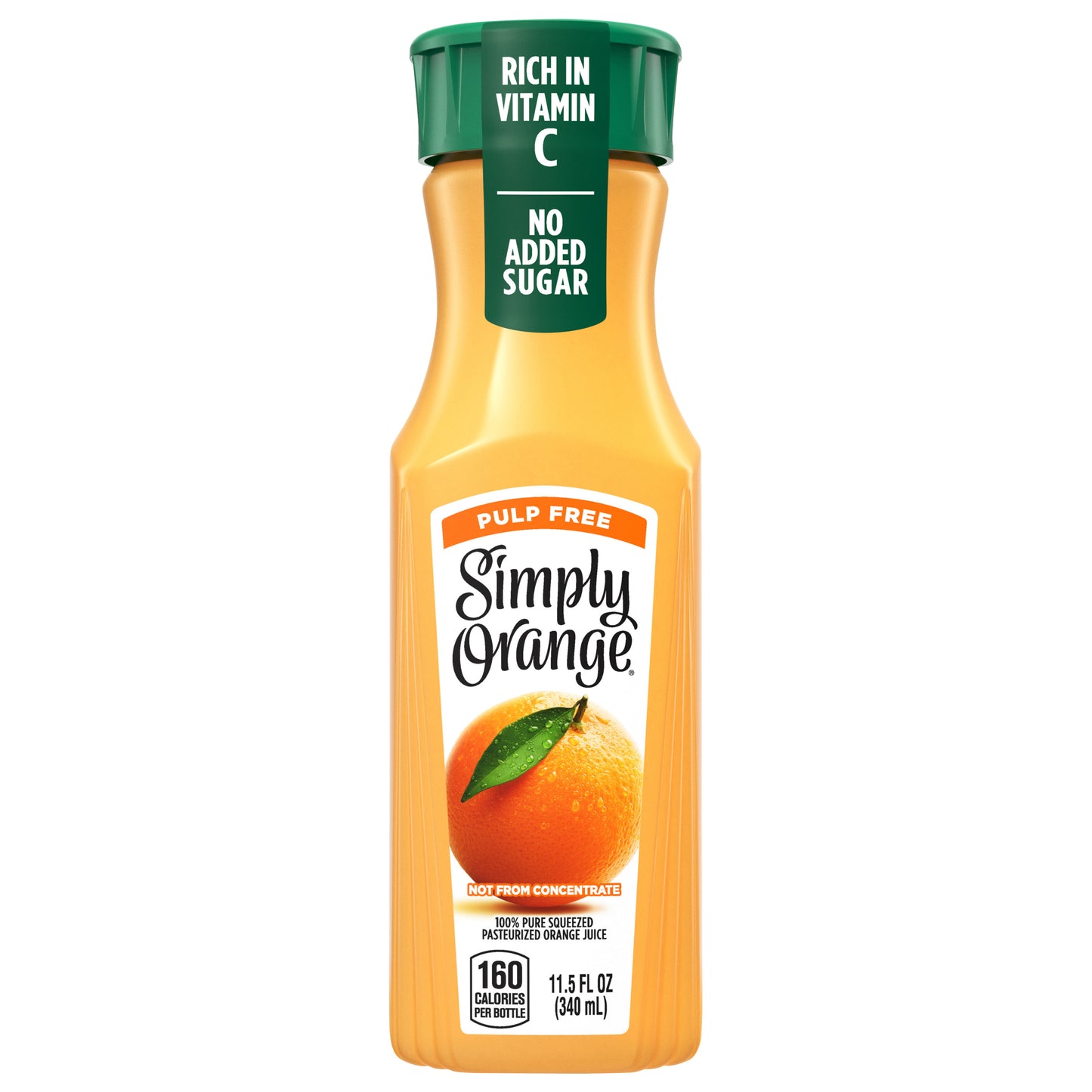 Simply Orange Pulp Free Juice Bottle, 11.5 fl oz