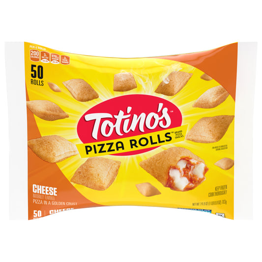 Totino's Pizza Rolls, Cheese Flavored, Frozen Snacks, 24.8 oz, 50 ct