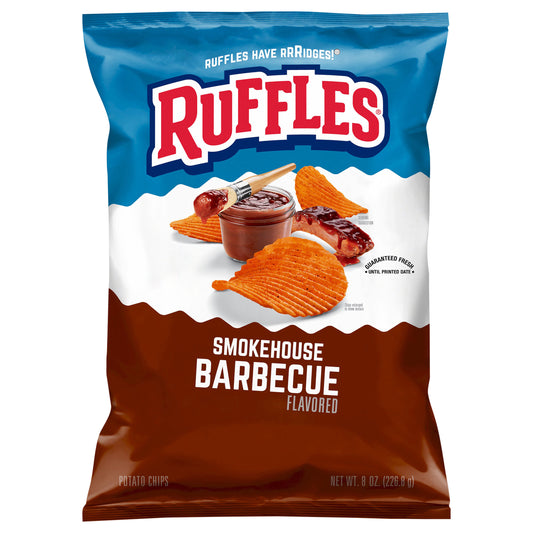 Ruffles Potato Chips Smokehouse BBQ 8 Oz