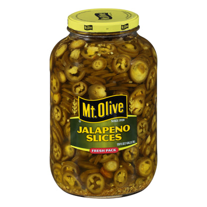 Mt. Olive Fresh Pack Jalapeno Slices 128 fl. oz. Jar
