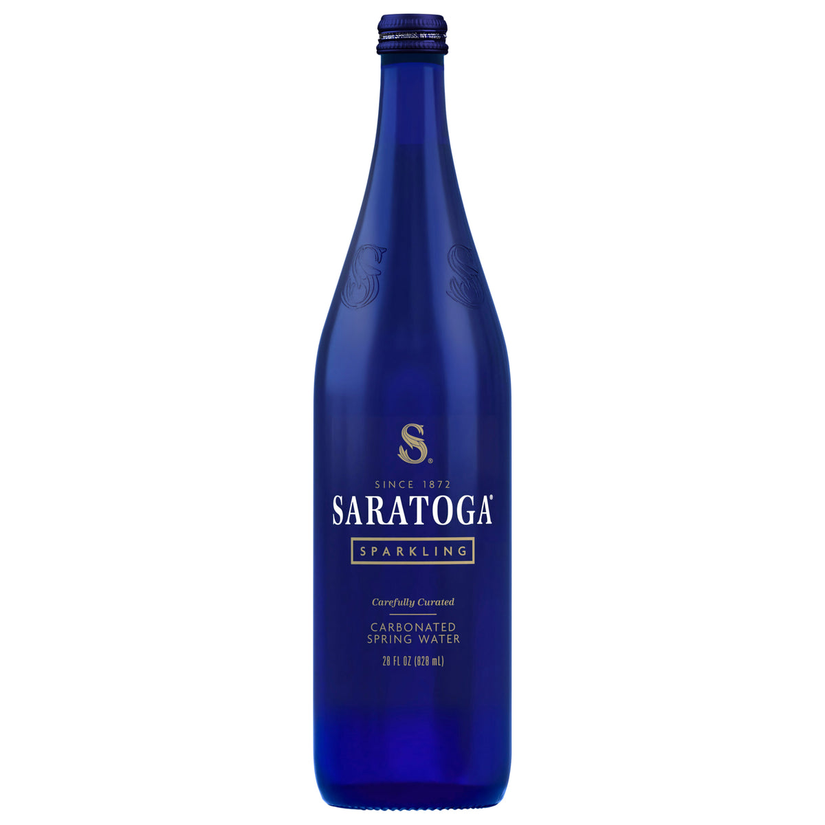 Spring Water Iga Saratoga Sparkling Spring Water, Glass Water Bottle, 28 Oz – Spires IGA