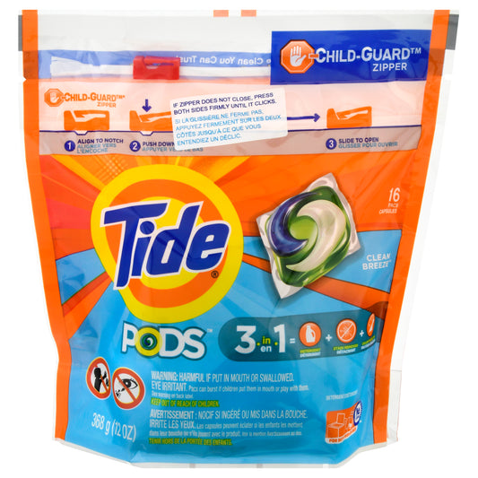 Tide Pacs Clean Breeze Detergent 16 ea