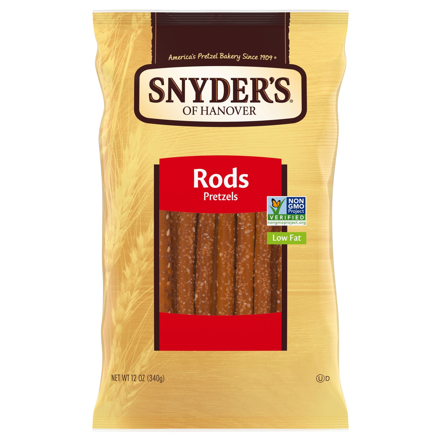 Snyder's of Hanover Rods Low Fat Pretzels 12 oz
