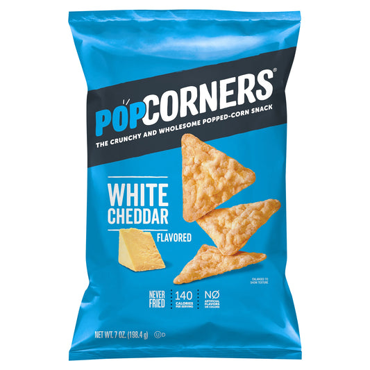 PopCorners The Crunchy And Wholesome Popped-Corn Snack White Cheddar Flavored 7 Oz