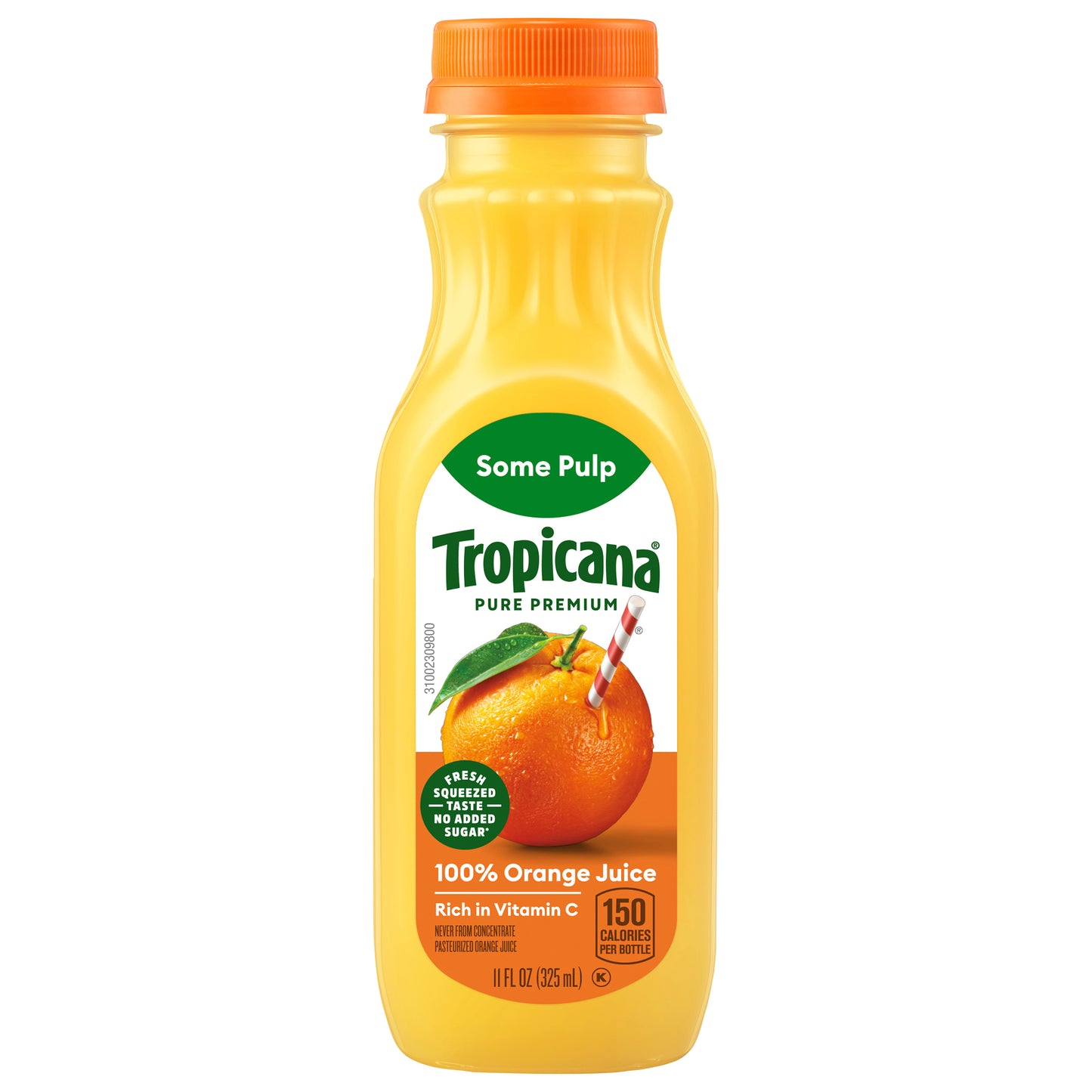 Tropicana Pure Premium Original Some Pulp 100% Orange Juice, 11 Fl Oz Bottle