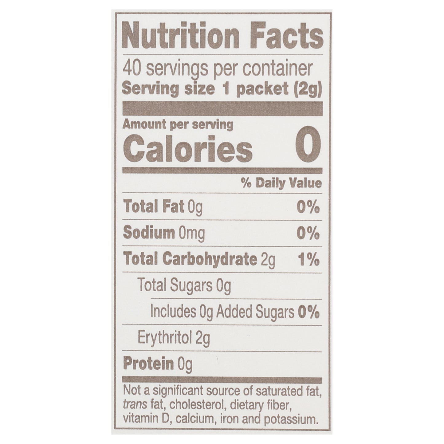 Truvia Stevia Leaf Calorie-Free Sweetener 40 ea