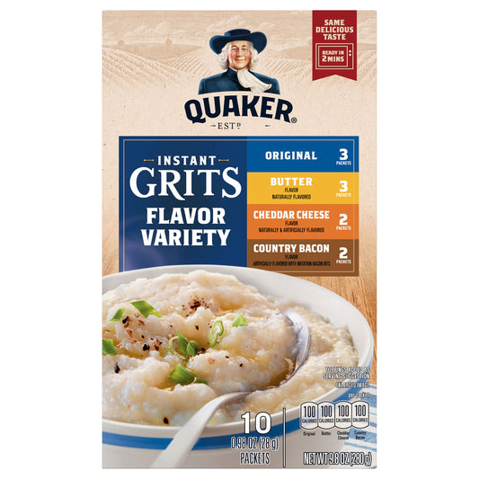 Quaker Instant Grits Variety 0.98 Oz 10 Count