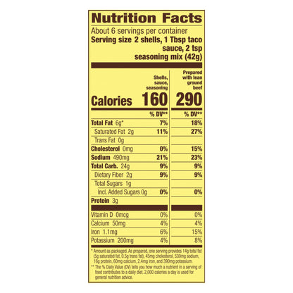 Old El Paso Taco Dinner Kit, Crunchy, 8.8 oz.