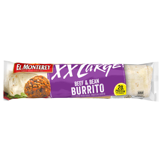 El Monterey XXL Beef & Bean Burritos, 9.5 oz