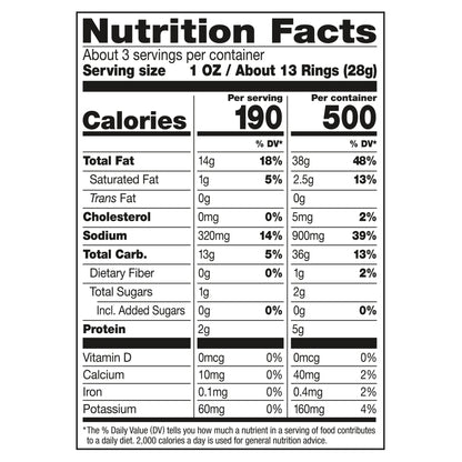 Tom's Nacho Rings Flavored Corn Snack 2.75 oz