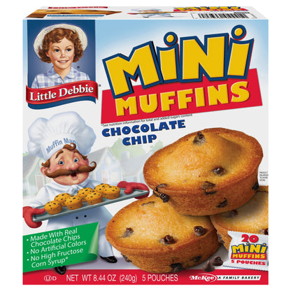 Snack Cakes, Little Debbie Family Pack Mini Muffins (Chocolate Chip)