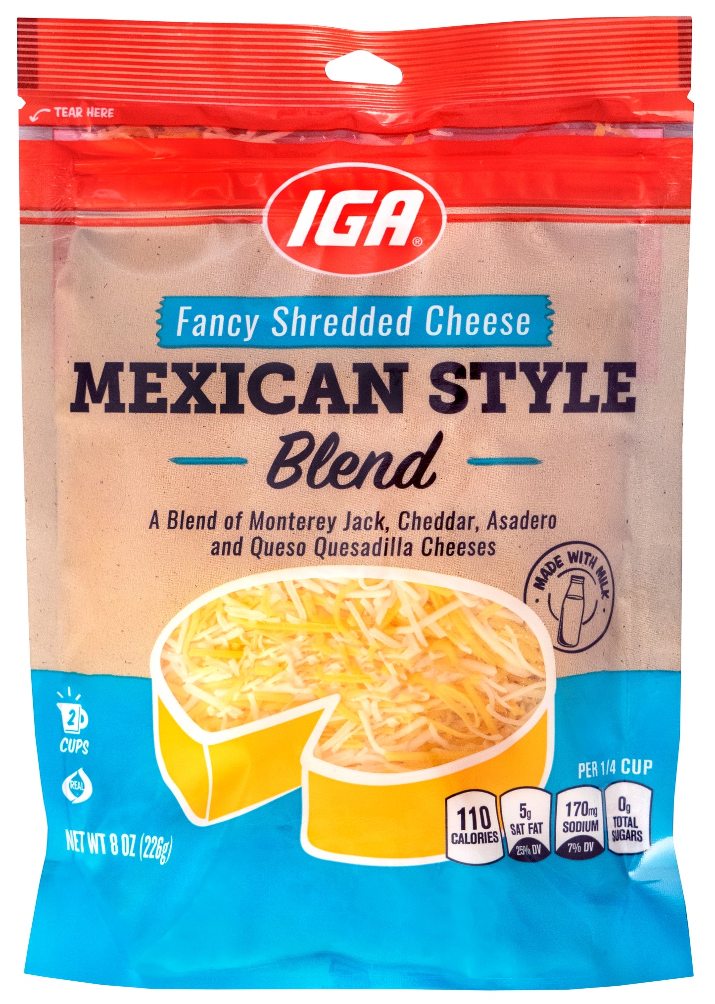 SHREDDED MEXICAN STYLE FANCY CHEESE 8oz