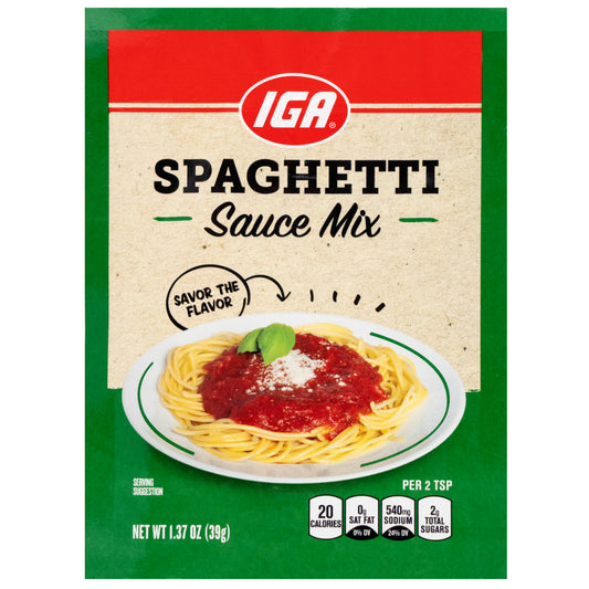 SPAGHETTI SAUCE SEASONING MIX 1.37 OZ