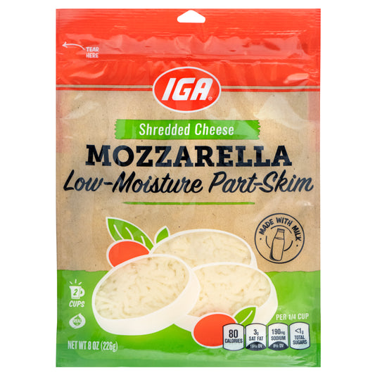 SHREDDED MOZZARELLA P-S CHEESE 8 OZ