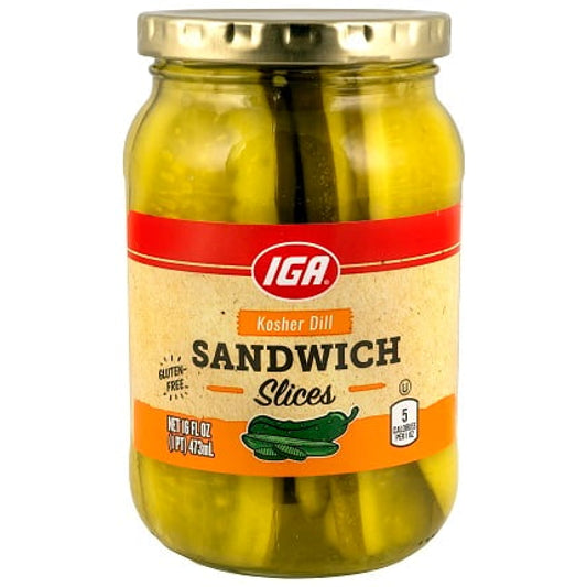 PICKLES DILL SANDWICH SLICES KOSHER 16 OZ