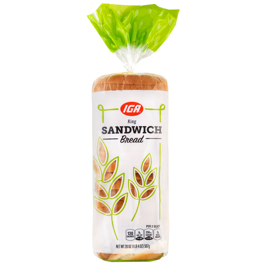 BREAD WHITE SANDWICH KING 20 OZ