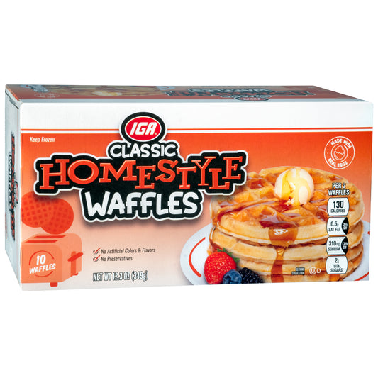 WAFFLES HOMESTYLE 10 CT 12.3 OZ