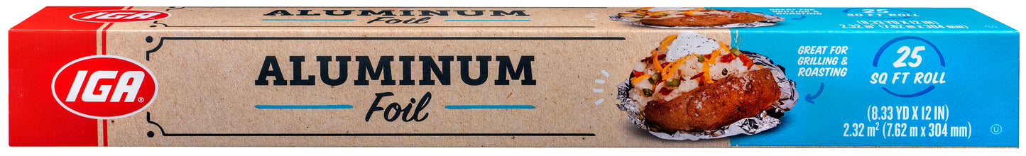 ALUMINUM FOIL STANDARD 12" 25 SQ FT