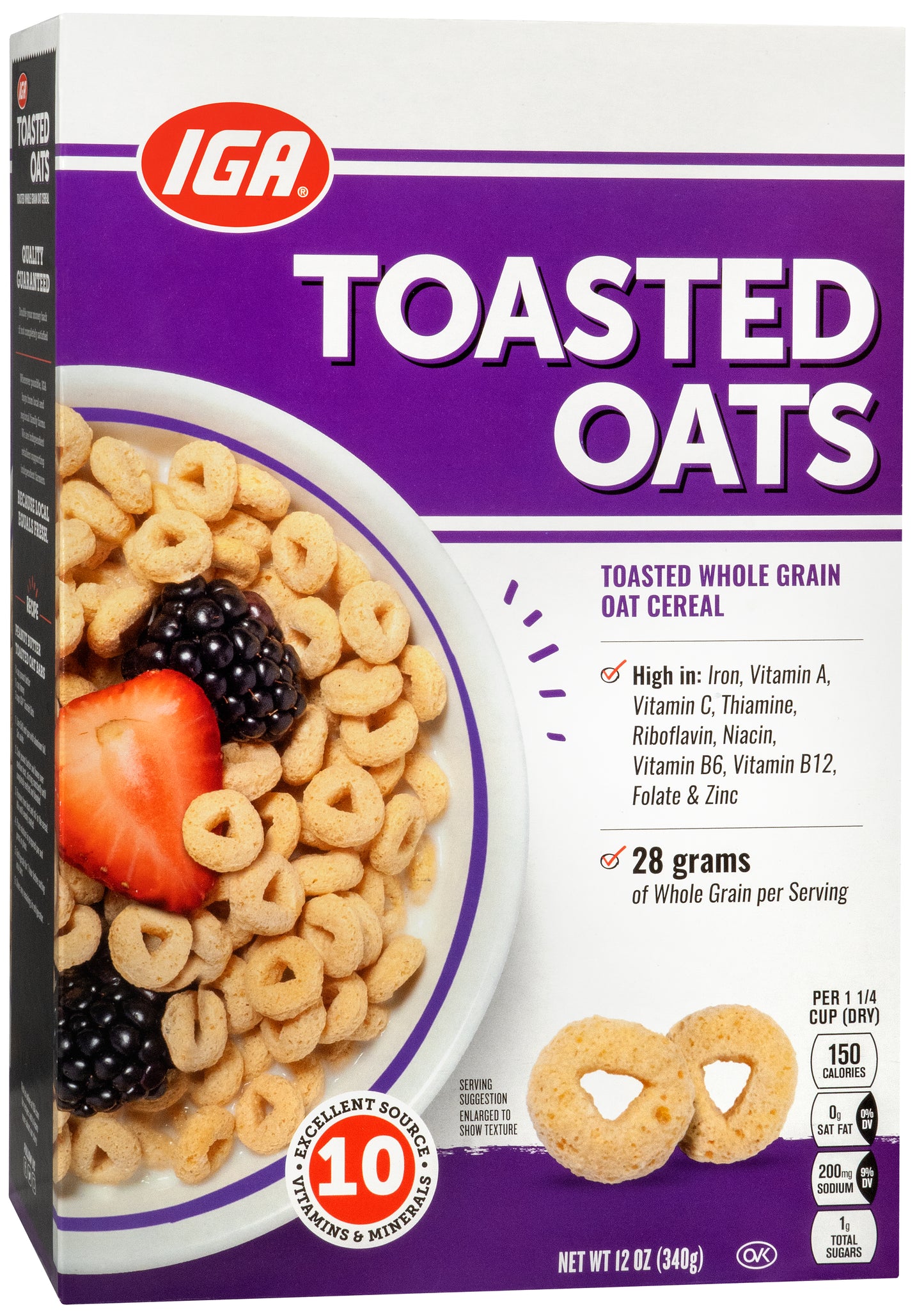 TOASTED OATS CEREAL 12 OZ