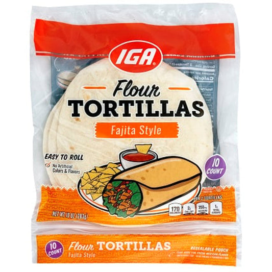 TORTILLAS FLOUR FAJITA STYLE 10 CT 10 OZ