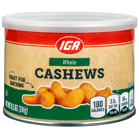 CASHEWS WHOLE CAN 8.5 OZ