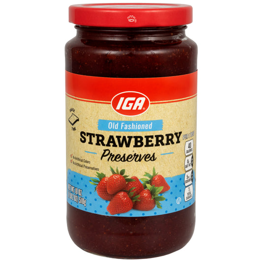 STRAWBERRY PRESERVES OLD FASHIONED 18 OZ