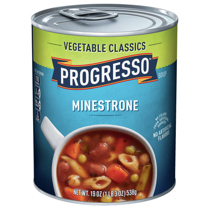 Progresso Minestrone Soup, Vegetable Classics Canned Soup, 19 oz