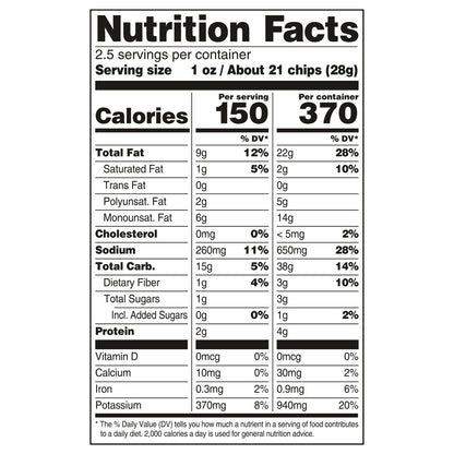Tom's Sour Cream & Onion Potato Chips 2.5 oz