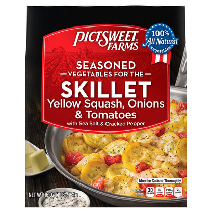 Pictsweet Farms Seasoned Vegetables for the Skillet Yellow Squash, Onions & Tomatoes - 16 oz