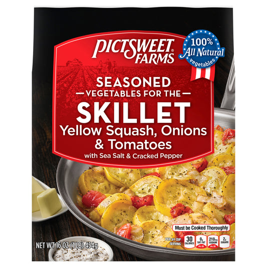 Pictsweet Farms Seasoned Vegetables for the Skillet Yellow Squash, Onions & Tomatoes - 16 oz